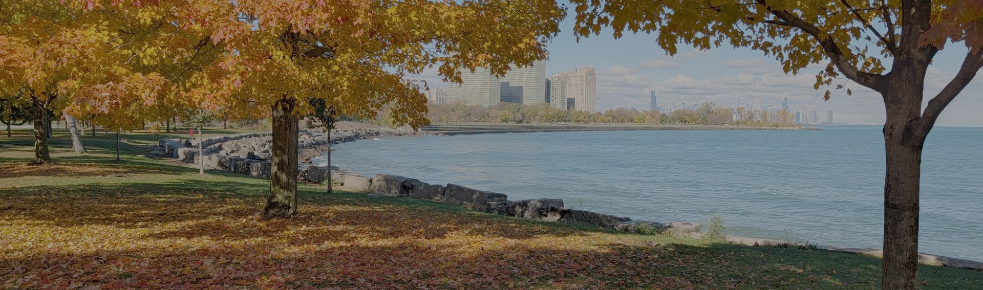 Chicago lakefront in fall